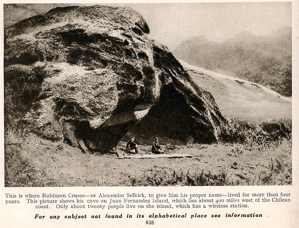 Alexander Selkirk's actual cave on 